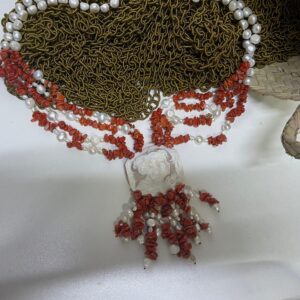 Collana con Cammeo originale, collana perle naturali, collana Corallo autentico del Mediterraneo, collana gioiello, chiusura ad anello.|