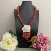 Collana di Corallo, collana con Cammeo, Cammeo autentico, ciondolo Cammeo, collana importante, collana siciliana, regalo per lei.|