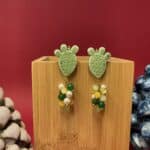 Orecchini artigianali con Fico d'India Caltagirone