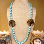 Collana siciliana artigianale turchese annodata a mano