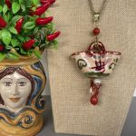 collana siciliana con borsetta Caltagirone