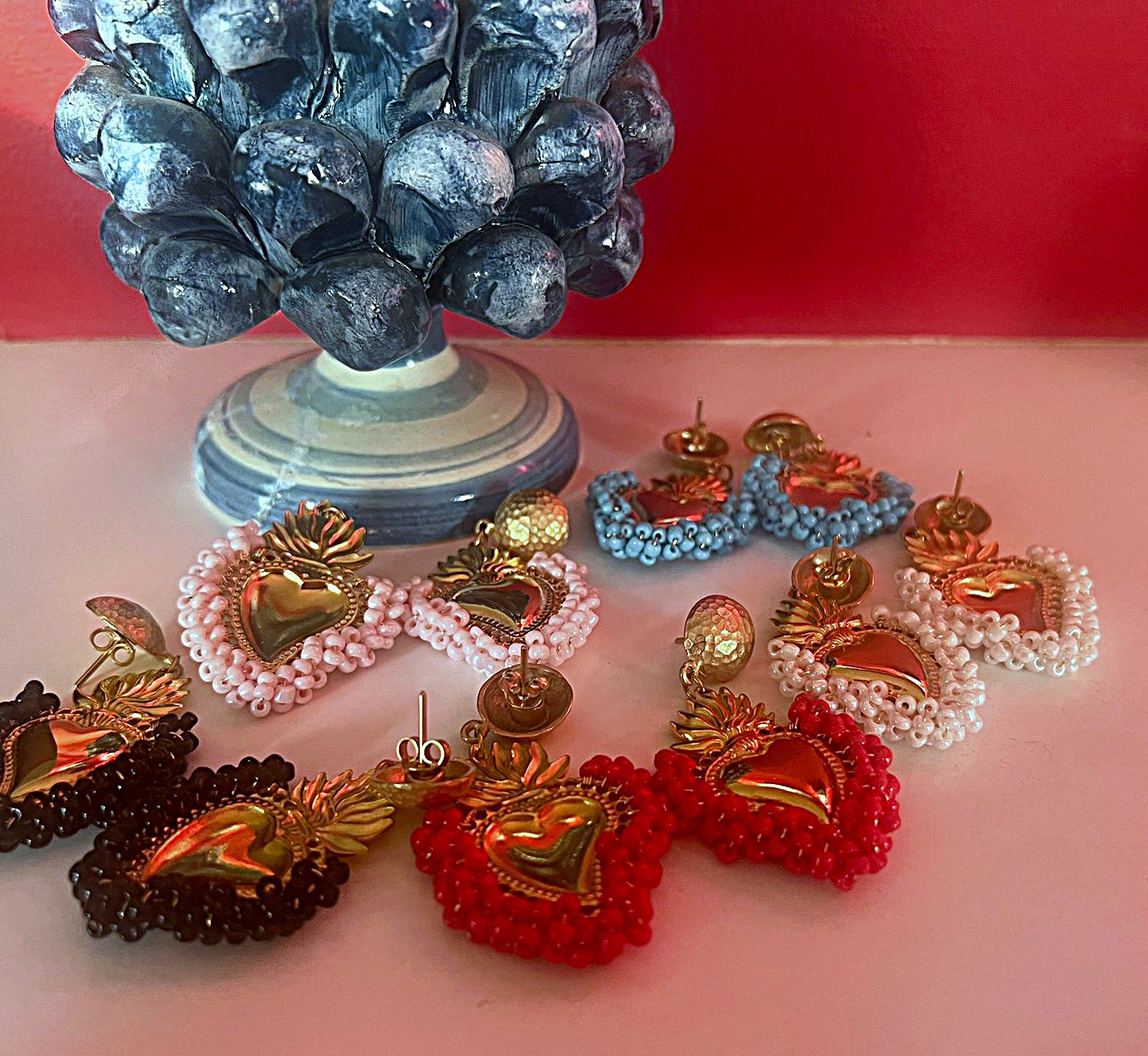 orecchini siciliani con cuore sacro