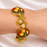 Bracciale artigianale siciliano con mattonelle caltagirone e limoni