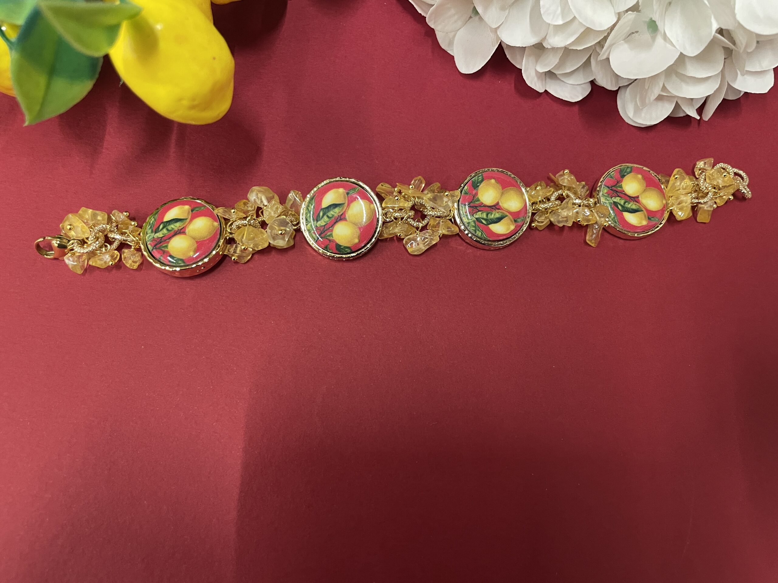 bracciale artigianale con mattonelle Caltagirone