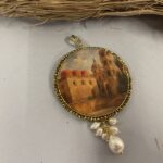 Ciondolo dipinto su legno artigianle