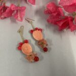 Orecchini siciliani con fico d'India rosa