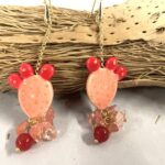 orecchini artigianali ficodindia rosa