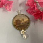 ciondolo siciliano artigianale dipinto vedute di sicilia