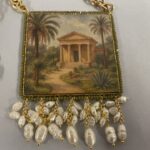 collana artigianale con ciondolo dipinto palermo