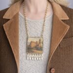 Collana siciliana Palermo arabo-normanna – Collana artigianale con ciondolo e perle di fiume Collane caratteristiche siciliane