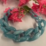 collana maxi con maglie di resina turchese