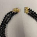 collana onice, perle scaramazze e corallo