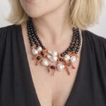 collana siciliana artigianale nera e perle