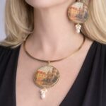 collana con ciondolo siciliano dipinto