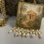 Collana artigianale con giardino botanico mediterraneo