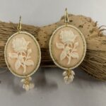 orecchini argento e cammeo