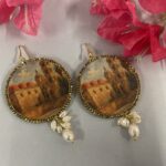 orecchini siciliani artigianali dipinti su legno