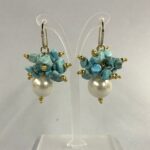 orecchini siciliani turchesi e perla