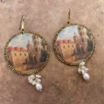 orecchini dipinti su legno