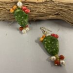 orecchini siciliani artigianali con ficodindia caltagirone