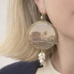 orecchini siciliani con mattonella dipinta