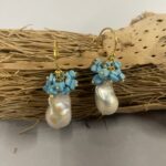 orecchini sposa perla e turchesi