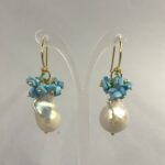 orecchini turchesi e perla scaramazza