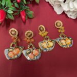 perno tamburello e borsette dipinte a mano con limoni