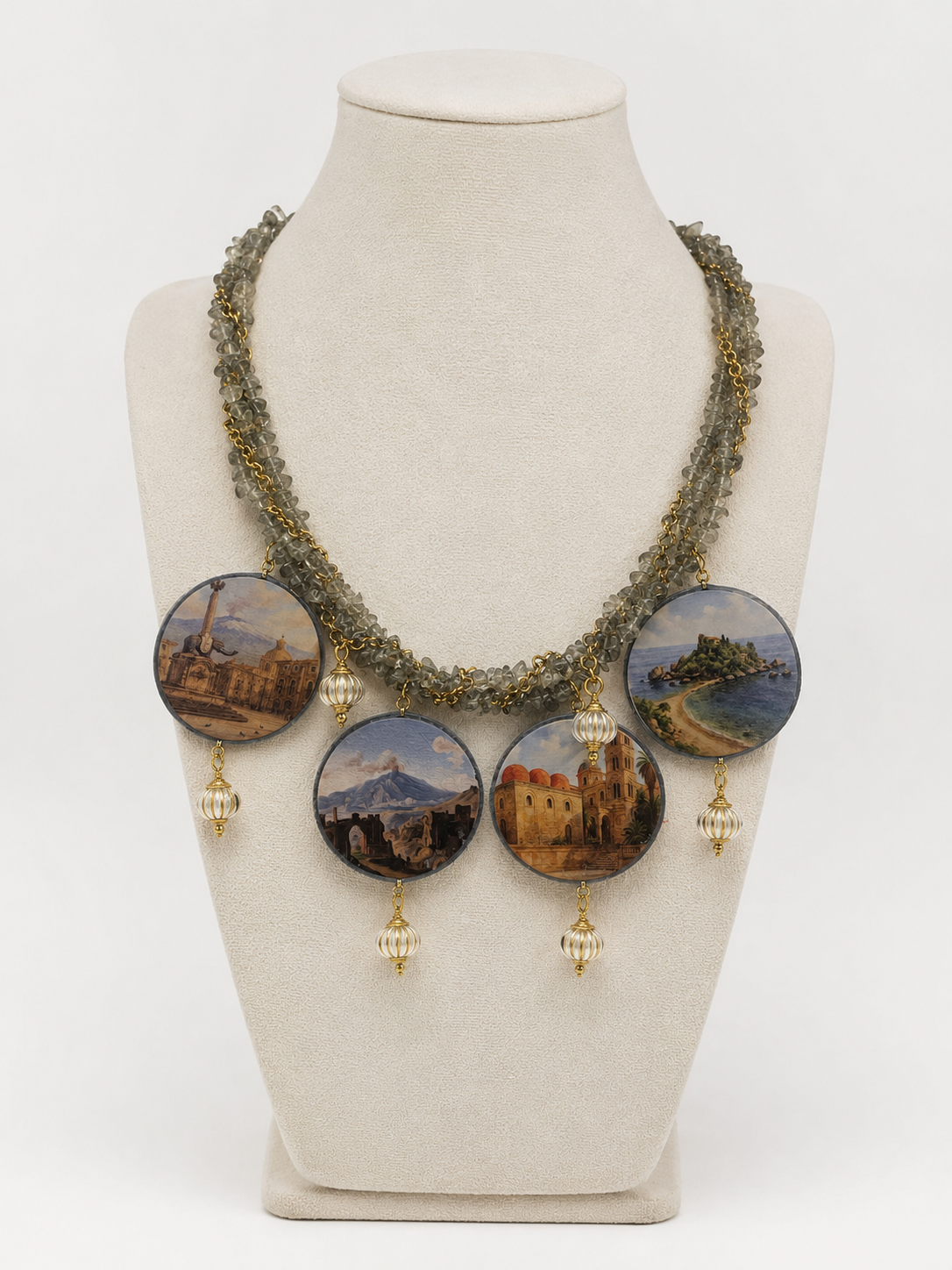 collana artigianale vedute siciliane