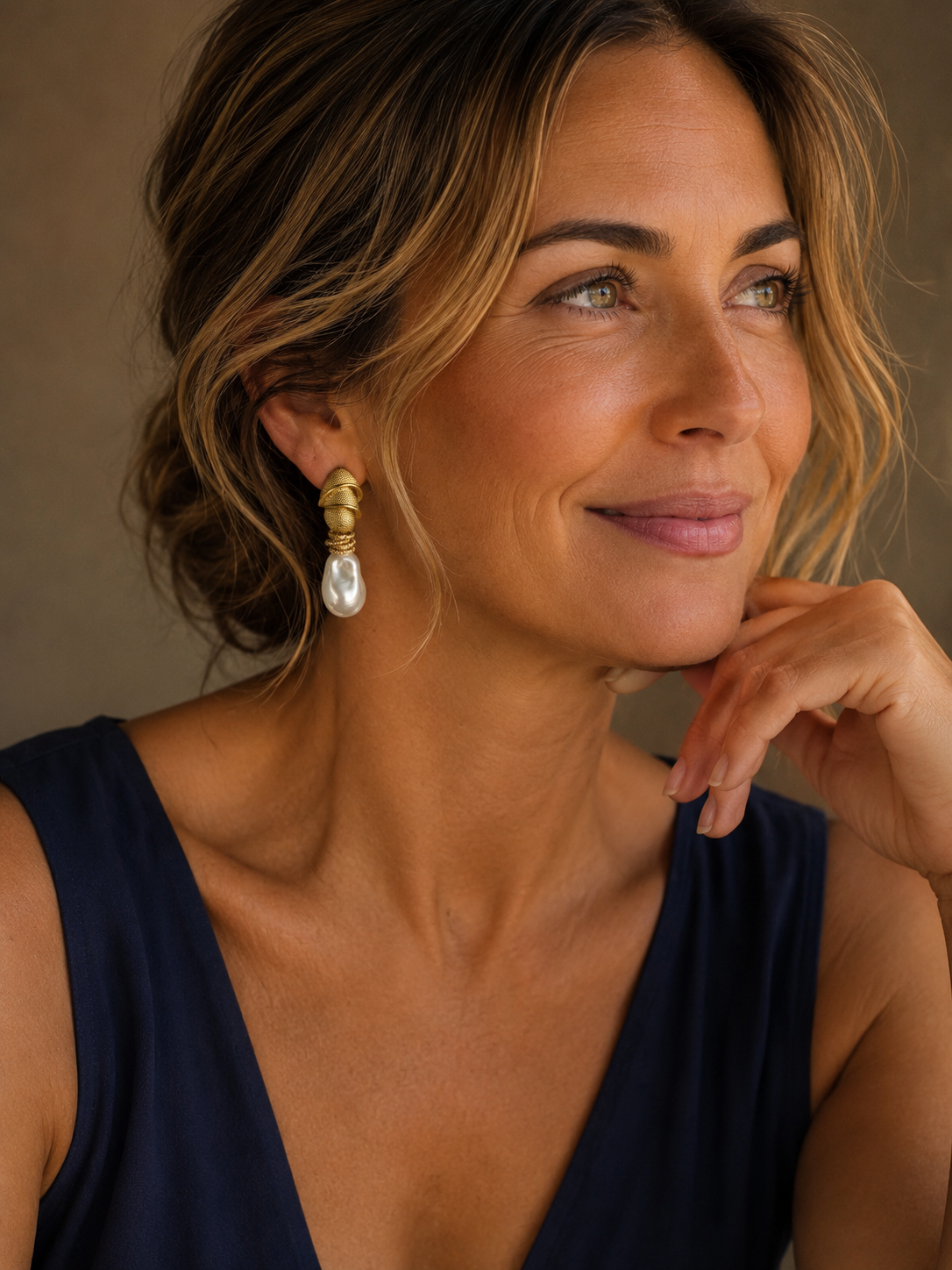 orecchini artigianali con perla scaramazza